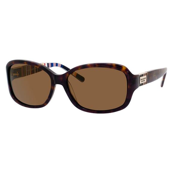 Kate Spade New York Annika/P/S Sunglasses Tortoise/Striped Brown Polarized NWOT - Picture 1 of 12